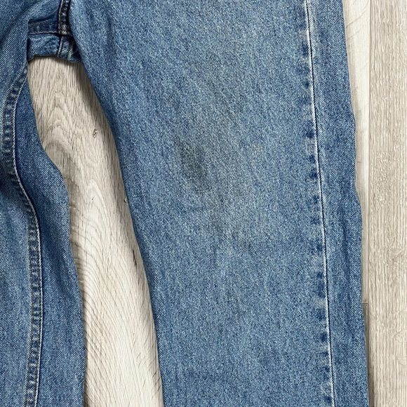 Levi's Orange Tab Size 30 Bottom Cut Off Blue Denim Jeans - Picture 8 of 9